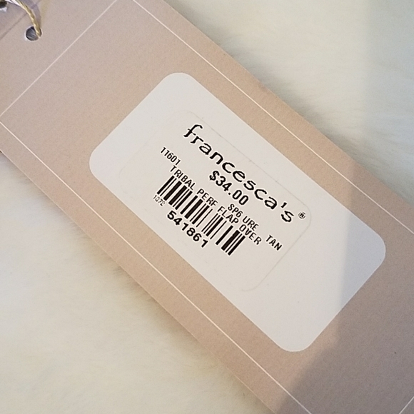 Tan Tribal Perforated (Clutch and Crossbody) - Picture 7 of 7